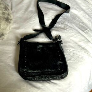 Rebecca Monkoff purse crossbody black leather in perfect condition